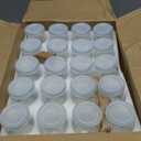 40 Pack 6.7 oz Mini Glass Jars with PE Lids - Small Yogurt/Pudding Containers for Wedding Favors, Honey, Spices & DIY Crafts (Includes Labels & String) (Smooth)