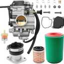 YFM250 Carburetor Compatible With 1999 2000 2001 2002 2003 2004 Yamaha Bear Tracker 250 Yfm250X Yfm250Xh Yfm250XM with Fuel Filter, Air Filter, Intake Manifold Boot