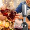 Electric Wine Aerator Pourer One Touch Wine Accessories Rechargeable 2-in-1 Automatic Wine Decanter Stainless Steel Wine Dispenser Gifts for Wine Lovers
