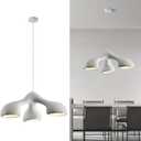 JAYMP Wabi Sabi Pendant Light Fixture for Dining Room Kitchen Island Restaurant Farmhouse E26 Base 3-Lights White Hanging Lamp Dia 72cm/28.3in 1 Pack