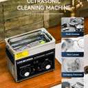CREWORKS 3.2L Ultrasonic Cleaner with Heater & Timer, 304 Stainless Steel Sonic Cleaner, 0.8gal Ultrasonic Parts Cleaner with Knobs, 120W Professional Lab Ultrasonic Cleaner for Glasses Coin Microchip