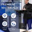 Acrylic Podium Stand with Storage Shelf, 45.5" Modern Black Lectern with Reading Platform for Classroom, Weddings, Conference, Concert, Professional Presentation Podiums