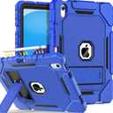 Grifobes for iPad A16 Case 11th Generation 11 inch 2025 / iPad 10th Generation Case 10.9 inch 2022, Heavy Duty Military Grade Shockproof Cover with Pencil Holder for i Pad 11/10 Gen (Deep Blue)