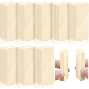 Copkim 16 Pcs Outdoor Curtain Weights Heavy Outdoor Waterproof Curtain Magnets Flag Weight Magnetic Weight for Home Decor Shower Outside Curtains Tablecloth Flag Tablecloth to Stop Wind (Beige)