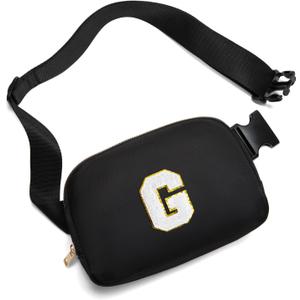 2025 Graduation Gifts for Her Women Girls,Personalized Belt Bag Waist Packs Trendy Fanny Pack Crossbody Bags,Initial White A,Cream Bag