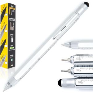 Monteverde USA 9-in-1 Tool Mechanical Pencil in Silver  Multifunctional Pencil with Stylus, Screwdrivers, Ruler, and Eraser  Exclusive Collection Great Gift for DIY Enthusiasts
