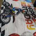 Dirt Bike Happy Birthday Banner Backdrop Motorcycle Motocross Racing Checkered Extreme Sport Theme Background Decor for Riders Boys Girls Birthday Party Favors Decorations Supplies 70.8x47.2in-BECKTEN