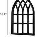 Sintosin Vintage Black Arched Window Frame Wall Decor 20 X 32 Inch, Hanging Wood Frame Rustic Cathedral Wall Decor for Living Room Bedroom Hallway Halloween Thanksgiving Christmas