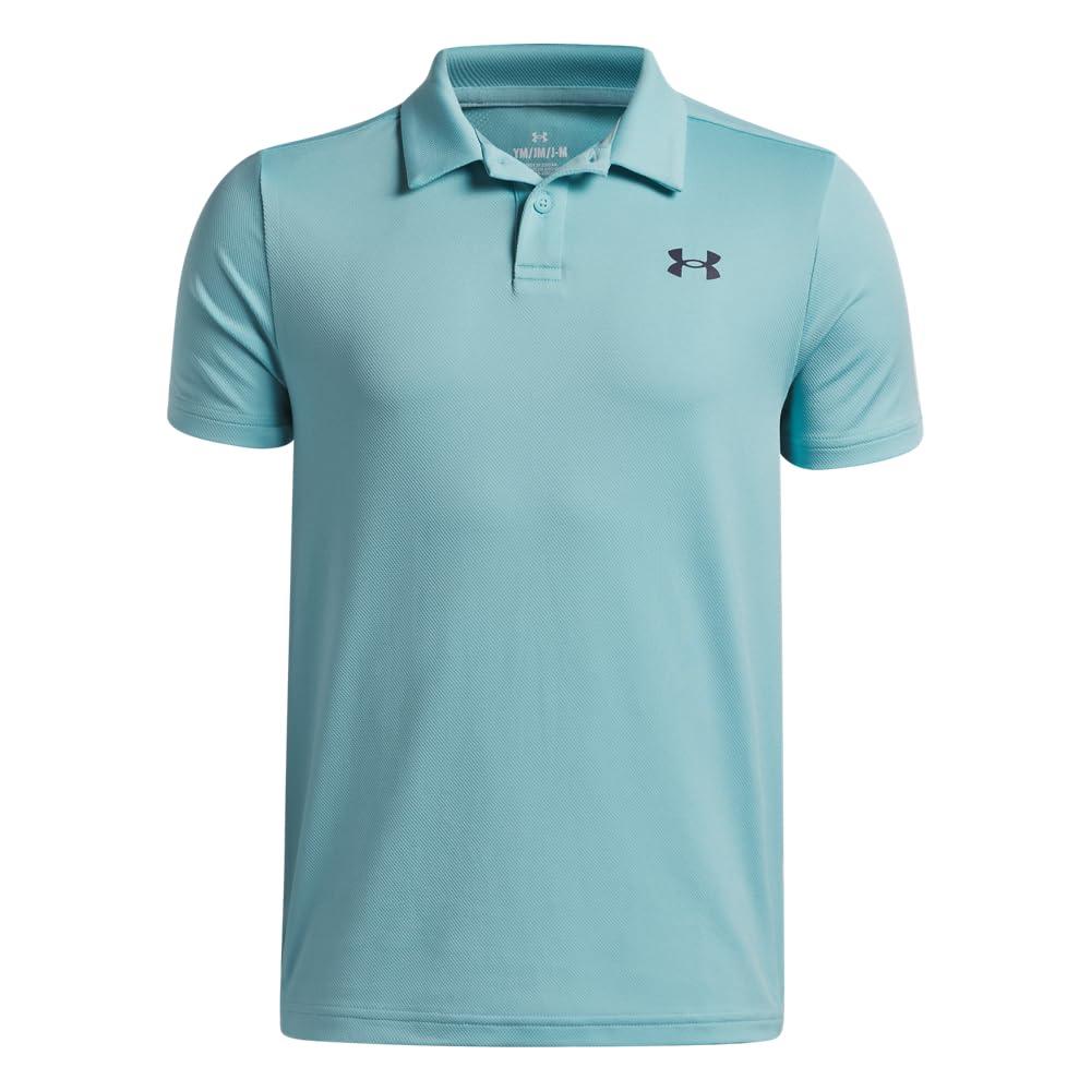 Under Armour Boys' Matchplay Golf Polo, (425) Blue Haze / / Midnight Navy, X-Small