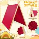 6 Pack Teepee Tents Bulk, Sleepover Play Tents Washable Foldable Teepee Shelter for Indoor Outdoor Slumber Pajama Party(Pink, Rose Red)