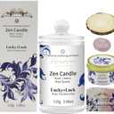 APSARAS Luck+Lucky Scented CandlesRose Frankincense Aromatherapy Spring Candle Sets for Women Zen Gift for Bathroom,Jar Non Toxic Soy Candles for Home Scented, 36 Hours Burn Time