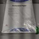 PrintWorks Professional 3 1/4" Horizontal Perforated Paper 8.5 x 11 - Perfect For W-2, 1099, & Statement Use - Made in the USA - 500 Sheets - 20 lb - Printer Compatible - White (04115)