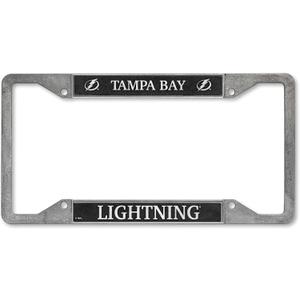 Rico Industries NHL Hockey Pewter License Plate Frame 12" x 6" (One Size, Team Color)