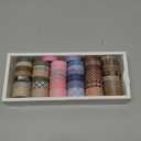 42 Rolls Vintage Stripe Washi Tape SetDecorative Tape for Scrapbooking, Journaling, Bullet Journals, DIY Crafts, and Gift Wrapping (Green)