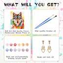 Bimkole Framed Paint by Numbers Kit for Adults Colorful Wolf, DIY Oil Painting on Canvas with Frame, Animals Paint by Numbers Set for Home Wall Decor 8x12 Inch/20x30 cm