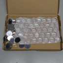 80Pcs Bezel Pendant Trays Blanks 25mm, Winspeed 40Pcs Silver Stainless Steel Bezel Trays and 40Pcs Clear Glass Cabochon Pendants for Jewelry Making, DIY Blank Pendant Trays Kit for Crafts