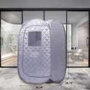 Smartmak Portable Sauna Tent, Foldable One Person Full Body Spa for Detox Therapy Without Steamer - Grey