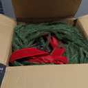 Janinka 6 Pcs Christmas Wreath for Windows 11.8 Inch Christmas Window Decorations Cabinet Wreaths with Red Bow Greenery Artificial Hanging Garlands for Fireplaces Window Home (Norfolk)