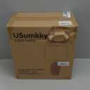 24 inch Vintage Ceramic Table Lamp with 5FT Cord - Single Farmhouse Rustic Bedside Lamp with Natural Textured Finish, Nightstand Lamps for Living Room, Bedroom, End Table Beige