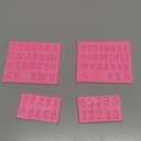 4 PCS Silicone Letter Molds, Non-Stick Number and Letter Fondant Molds for Chocolate, Candy, Cake Decoration, Cupcake Topper