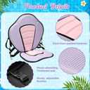 Vinsot Kayak Seat Cushion Universal Paddle Board Seat with Back Support Adjustable Non Slip Boat Chair Seats with 4 Straps and Storage Bag for Kayak Boat Sup Canoe, about 12 x 15.75 x 18 inches/30.48 x 40.01 x 45.72