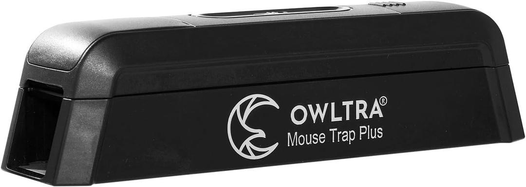OWLTRA EMZ Plus Indoor Electric Mouse Trap, Instant Kill Rodent Zapper with Dual Entrances and Pet Safe Trigger, Black