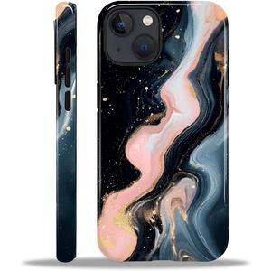 Compatible with iPhone 13 14 Case, Hybrid 2-Layer Case Shockproof Anti-Scratch for Girl Women Boy Men, Marble Glow for iPhone 13 14