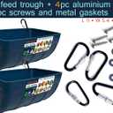 Chicken Feeder Waterer, Goat Feeder - 2 Pack, 5.5 Quart, for Goats Chickens Duck Sheeple Dogs Piglets Deers Gooses, Turkeys, Goat Supplies(Appearance Patent Product)