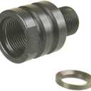 5/8X24 Inside Thread Converte To 1/2-28 Outside Thread TPI Protector Convertor, 5/8 Female To 1/2 Male dapter, With a Free 1/2" Crush Washer, Steel Black