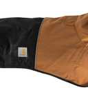Carhartt Durable Dog Rain Jacket W/Waterproof Storm Defender Material and Adjustable Straps, Carhartt Brown/Black, Small