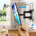 HOME VISION Full Motion TV Wall Mount for Most 32-84 inch TVs up to132 lbs, TV Mount Swivel and Tilt with Dual Articulating Arms, Wall Mount tv Bracket Max VESA 600x400mm, Fits 8" 12" 16" Wood Studs