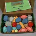 EVERSMART 36 Pcs Wooden Stacking Blocks  Montessori Toys for 1 2 3 4 5 6 Year Old Toddlers and Kids, XL Rocks, No Choking Hazard  Sensory STEM Building Stones, for Girls and Boys