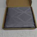 Amazon Basics Jacquard 2-Piece 100% Blackout Curtains, Living Room and Bedroom Drapes, Thermal Insulated Window Treatment, 42"x63", Grey