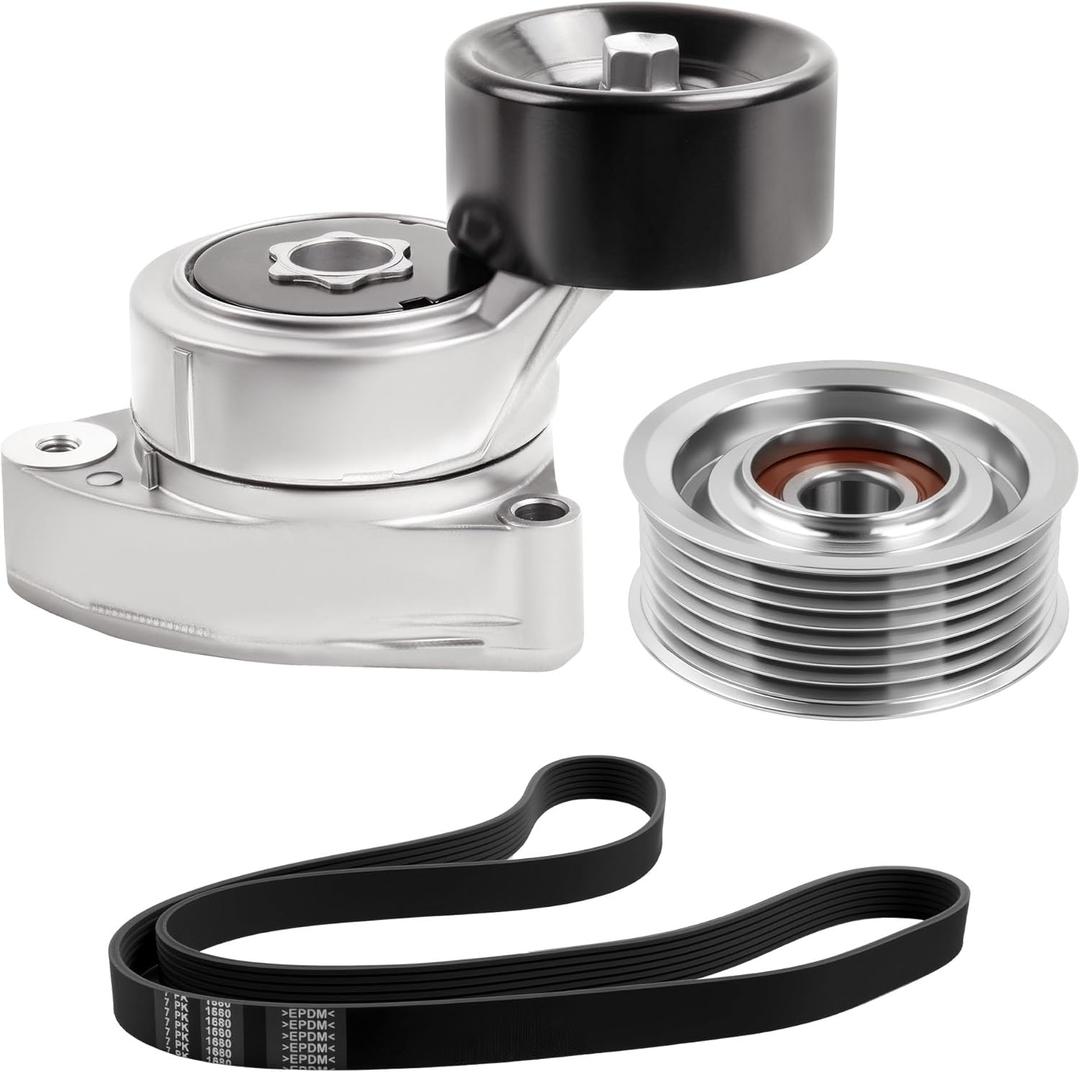 Belt Tensioner Serpentine Belt Tensioner Multi-V Belt Only Compatible with 2003-2007 Accord L4 2.4L, 2006-2015 Civic L4 2.0L, 2002-2014 CR-V L4 2.4L, Element, TSX, CSX, RDX, ILX  OE 31170RAAA01