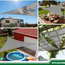 Sun Shade Sail Triangle 6'x6'x6' Shade Canopy UV Resistant Outdoor Patio Cover for Pergola Backyard Deck Garden Porch Shades, Grey