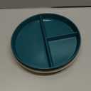 K Y KANGYUN 5 PCS Unbreakable Divided Plates for Adults 9in, Deep Dinner Plates, Divided Design for Picky Eaters,Compartment Plates, Lightweight Reusable Plastic Portion Control Plates