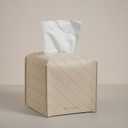 OLETHA Square Tissue Box Cover  Aesthetic Desk Decor for Room, Home & Office  Tissues Cube Boxes Holder  Light Taupe