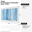 Samsung 50-Inch The Frame Customizable Bezel, Modern White, 2026 Model