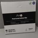 Art3d 10-Sheet Premium Stick On Kitchen Backsplash Tiles, 12"x12" Peel and Stick Self Adhesive Wall Tiles, White Marble Design