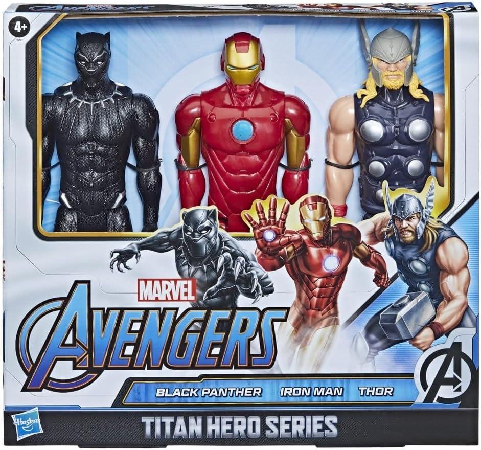 Marvel Avengers Titan Hero Series Black Panther Thor Iron Man 3-Pack