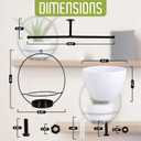 Hanging Planters for Indoor Plants - Plant Hanger Indoor Rod with 2 Diamine Plastic Pots, Ceiling or Wall Planters, Hanging Flower Pots - Plants NOT Included