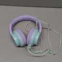 Candy Bila Kids Headphones, Wired Headphones for Kids Over Ear with Microphone, 85/94dB Volume Limiter Headphone for Girls Boys, Foldable Headphone for Learning & Entertainment,Gradient Purple