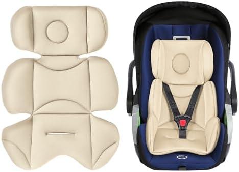 DUSHARKFUN Infant Car Seat Insert – Breathable Head Support for Newborn to Toddler 0-3 Years, Soft Non-Sticky Baby Car Seat Cushion, Universal Carseat Insert Support for Stroller, Swing & Carrier