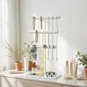 Necklace Display Holder, Jewelry Organizer Stand Earrings Bracelet Holder, 3 Tier Jewelry Display Tower Rack with Metal Frame and Ring Tray for Women (Gold)