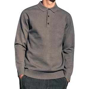 ZVX Brown Collared Men's Sweater, Size XL