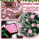 Syhood 120 Pcs Fake Candy Christmas Decorations Peppermint Candy Decorations Christmas Tree Hanging Ornament for Holiday Party DIY Crafts(Pink,1'' 1.4'' 1.8'',Round)