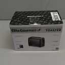 Elite Gourmet ECT1027B Cool Touch Toaster with 6 Temperature Settings & Extra Wide 1.25" Slots for Bagels, Waffles, Specialty Breads, Puff Pastry, Snacks, ETL Certified, 2 Slices, Black