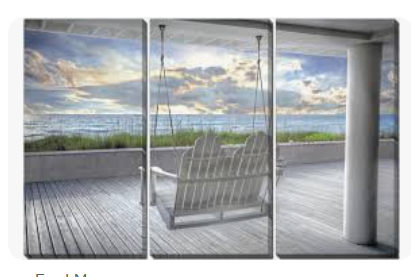  12×24 Swing At Beach Framed Art