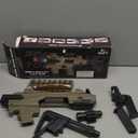 Realistic Toy Toy Gun Blaster, Soft Bullet Toy Dart Hand Gun Soft Bullet Pistol Foam Shell ejecting Blasters, with 2 Clips, Gifts for Boys Girls Adults Age 8+ (Brown)