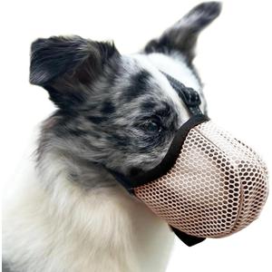Large Dog Muzzle, Muzzle for Dogs to Prevent Eating/Chewing/Biting, Breathable Reflective Adjustable Dog Accessories S